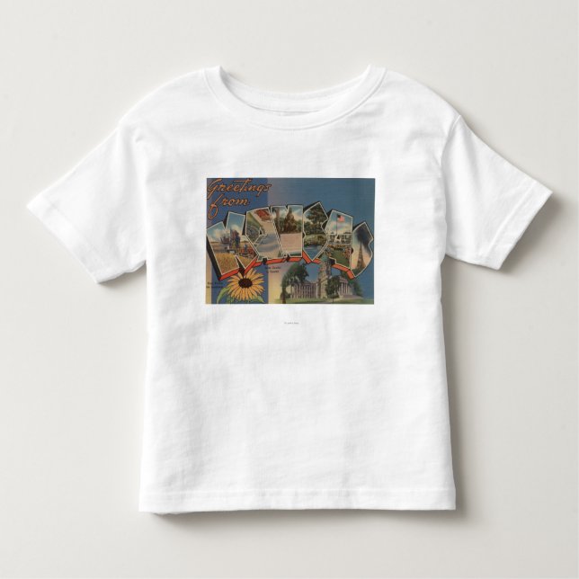 T-shirt Pour Les Tous Petits Le Kansas (capitale de l'État/fleur) (Devant)