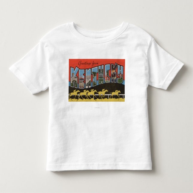 T-shirt Pour Les Tous Petits Le Kentucky (scène de course de cheval) - grande (Devant)