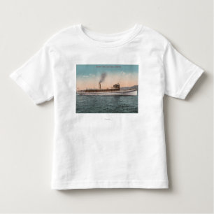 T-shirt Pour Les Tous Petits Le lac Tahoe, CA - bateau en bois de Tahoe de