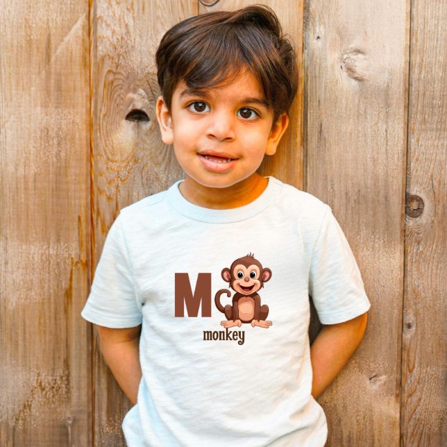 T-shirt Pour Les Tous Petits Le M pour singe de Little Explorer (Créateur téléchargé)