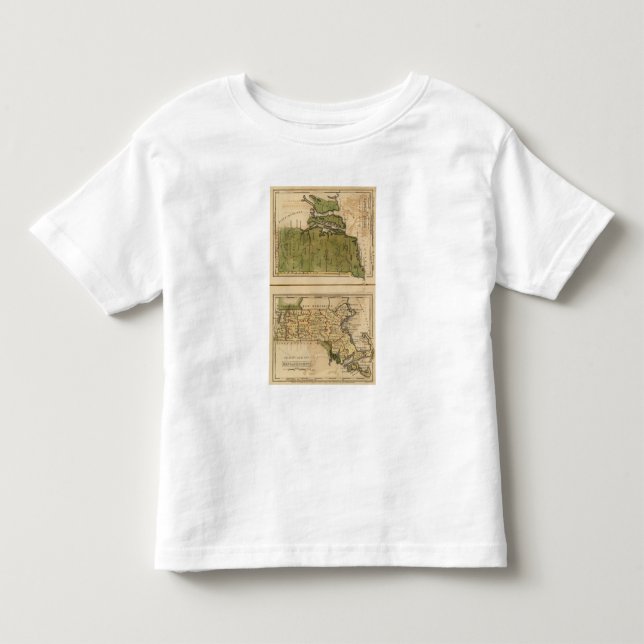T-shirt Pour Les Tous Petits Le Massachusetts, Île de Rhode (Devant)