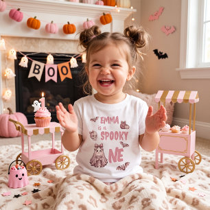 T-shirt Pour Les Tous Petits Le nom personnalisé est une fille Pinkoween de la