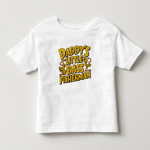 T-shirt Pour Les Tous Petits Le Petit Pêcheur de Bass de Papa