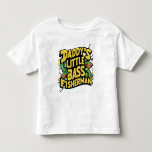 T-shirt Pour Les Tous Petits Le Petit Pêcheur de Bass de Papa