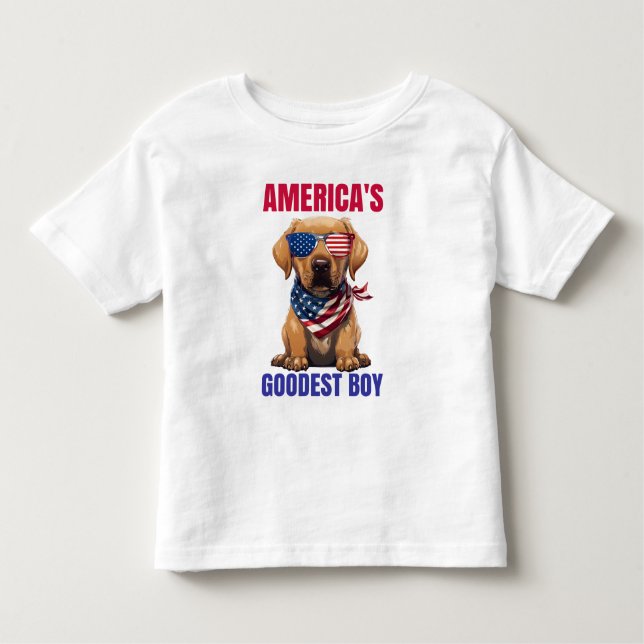 T-shirt Pour Les Tous Petits Le plus gentil Labrador d'Amérique (Devant)