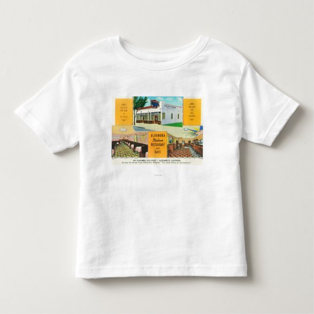 T-shirt Pour Les Tous Petits Le restaurant et le Caf� italiens d'Alhambra (Devant)