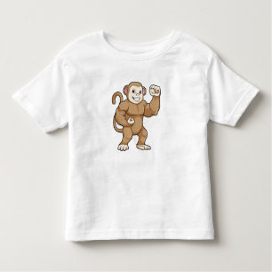 T-shirt Pour Les Tous Petits Le singe comme culturiste au Bodybuilding