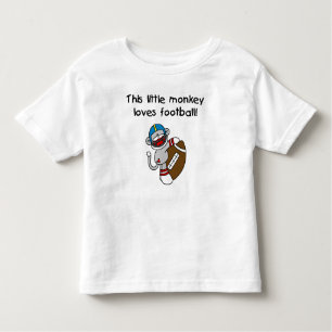 T-shirt Pour Les Tous Petits Le singe de chaussette aime le football