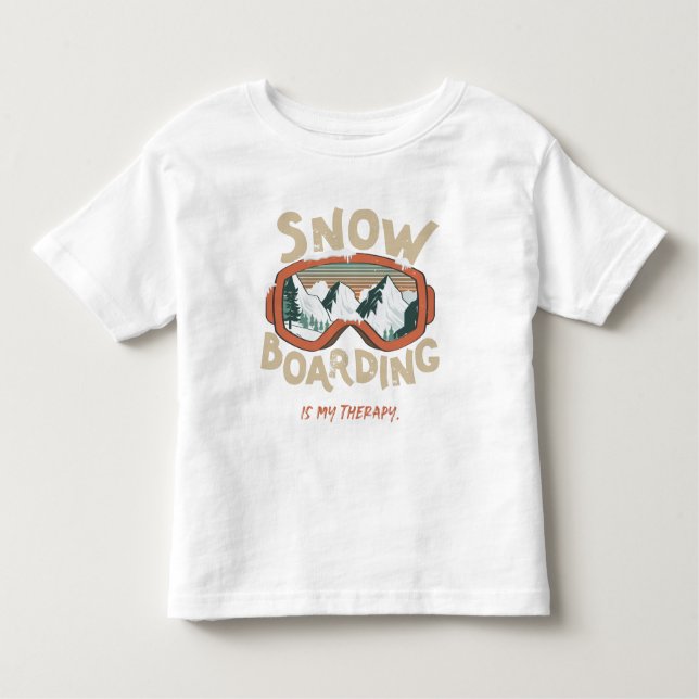 T-shirt Pour Les Tous Petits Le snowboard est ma thérapie Funny Mountain Winter (Devant)