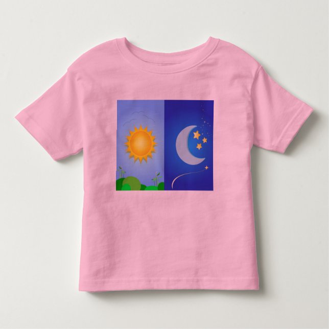 T-shirt Pour Les Tous Petits le soleil et lune (Devant)