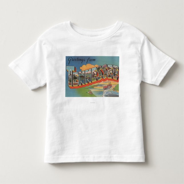 T-shirt Pour Les Tous Petits Le Tennessee (scène de bateau de rivière) (Devant)