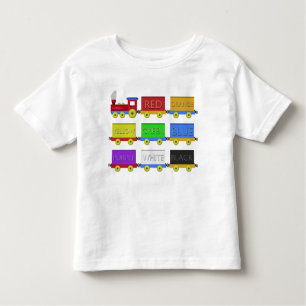 T-shirt Pour Les Tous Petits Le train de couleur