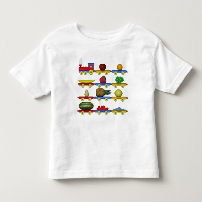 T-shirt Pour Les Tous Petits Le train de fruit (Devant)