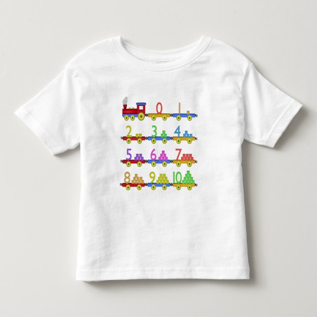 T-shirt Pour Les Tous Petits Le train de nombre (Devant)