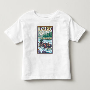 T-shirt Pour Les Tous Petits L'eau blanche transportant par radeau - l'Idaho
