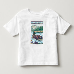 T-shirt Pour Les Tous Petits L'eau blanche transportant par radeau - rivière d