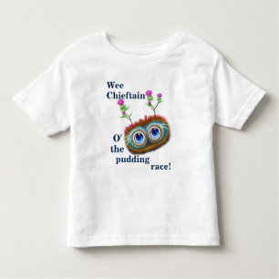 T-shirt Pour Les Tous Petits L'écossais hulule Toots Haggis. Chef petit
