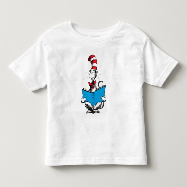 T-shirt Pour Les Tous Petits Lecture du Chat dans le Chapeau (Devant)