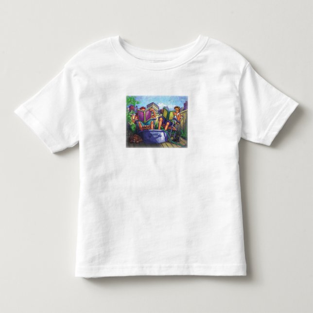 T-shirt Pour Les Tous Petits Lecture en été (Devant)