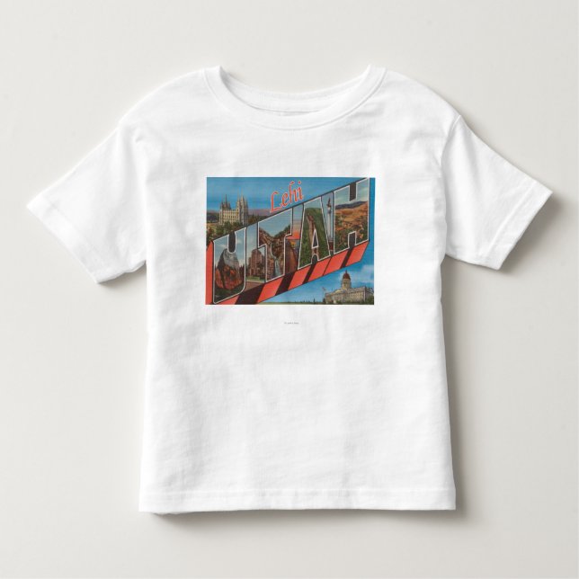 T-shirt Pour Les Tous Petits Lehi, lettre ScenesLehi, UT d'UtahLarge (Devant)