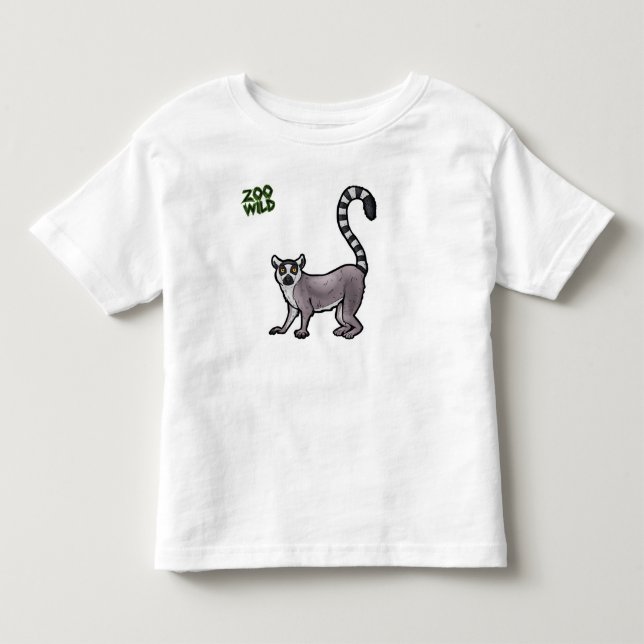 T-shirt Pour Les Tous Petits Lémur coupé la queue par anneau (Devant)