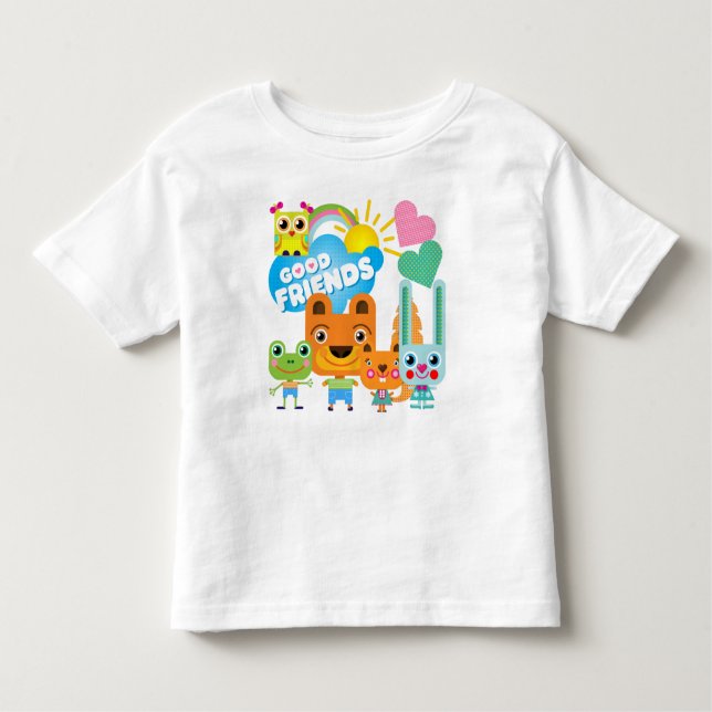 T-shirt Pour Les Tous Petits Les animaux bons amis (Devant)