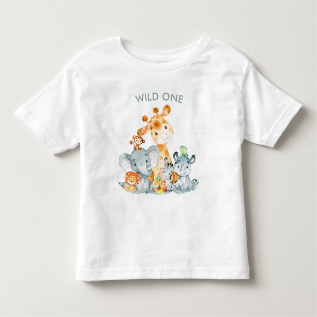 T-shirt Pour Les Tous Petits Les animaux de la jungle de Cute Safari (Devant)