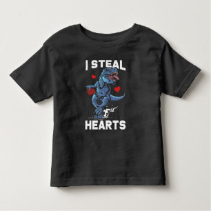 T-shirt Pour Les Tous Petits Les Coeurs du Jour de Valentines Boy Trex Lover