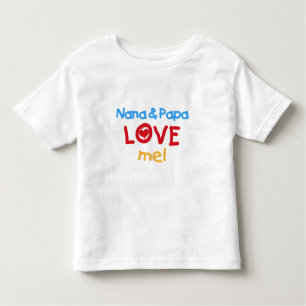 T-shirt Pour Les Tous Petits Les couleurs primaires Nana et le papa m'aiment