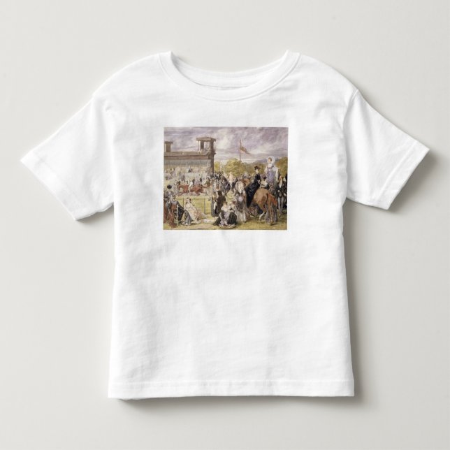 T-shirt Pour Les Tous Petits Les courses chez Longchamp en 1874 (Devant)