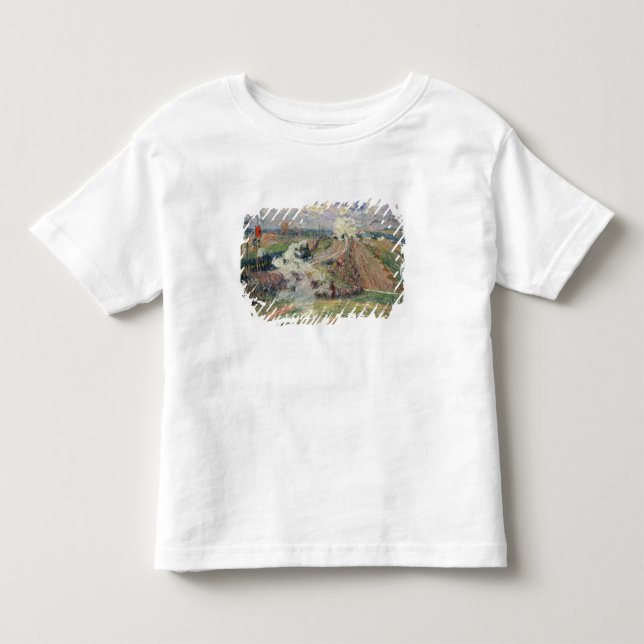 T-shirt Pour Les Tous Petits Les deux trains (Devant)