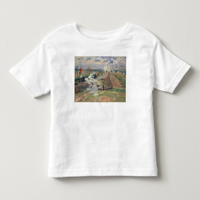 T-shirt Pour Les Tous Petits Les deux trains (Devant)