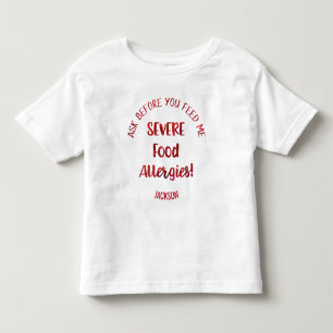T-shirt Pour Les Tous Petits Les enfants graves d'allergies alimentaires