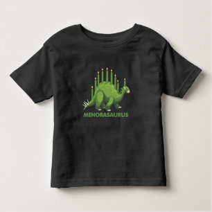 T-shirt Pour Les Tous Petits Les fans juifs de Hanoukka Dinosaur Menorah Jew Di