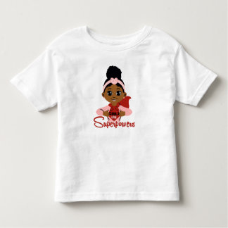 T-shirt Pour Les Tous Petits Les filles ont des super-pouvoirs Cape de super-hé