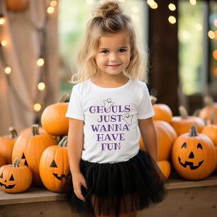 T-shirt Pour Les Tous Petits Les goules veulent juste s'amuser filles Halloween