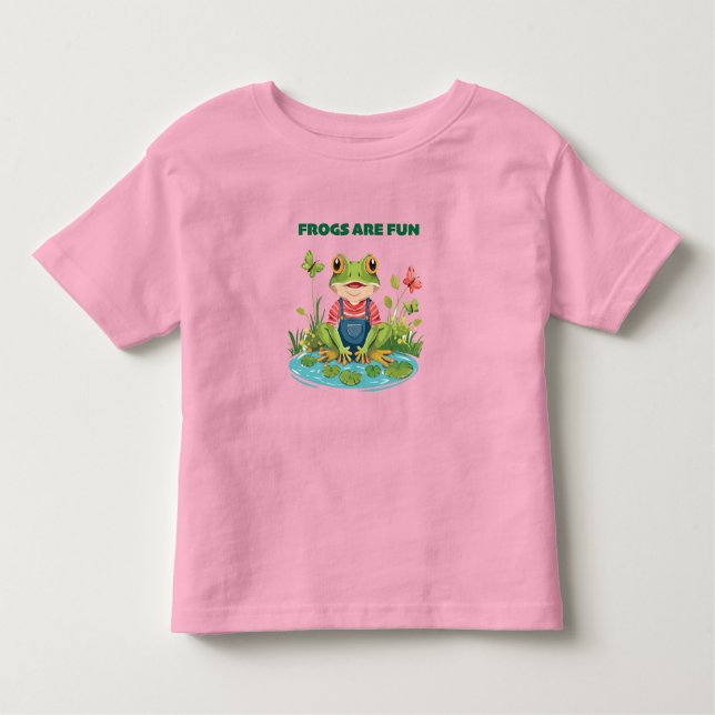 T-shirt Pour Les Tous Petits les grenouilles sont amusantes (Devant)