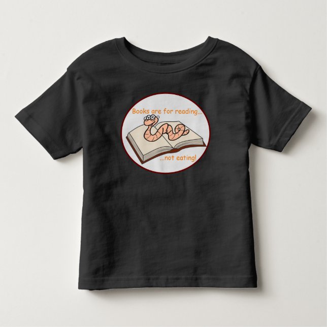 T-shirt Pour Les Tous Petits Les livres sont pour lire ne pas manger! (Devant)