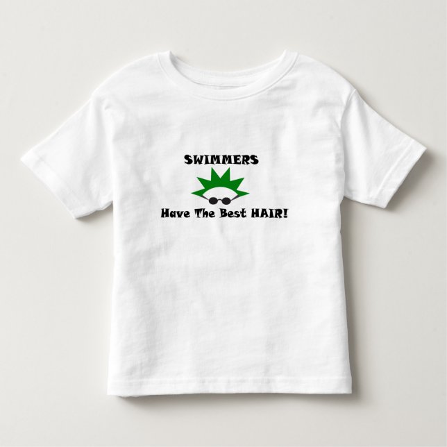 T-shirt Pour Les Tous Petits Les nageurs ont les meilleurs cheveux (Devant)