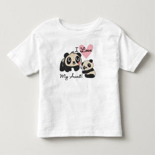 T-shirt Pour Les Tous Petits Les pandas I aiment ma tante