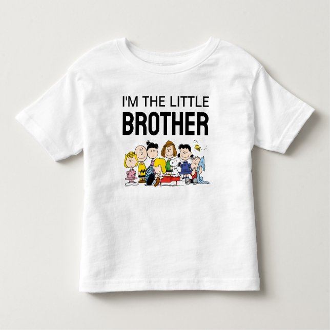 T-shirt Pour Les Tous Petits Les Peanuts Gang | Je suis le petit frère (Devant)