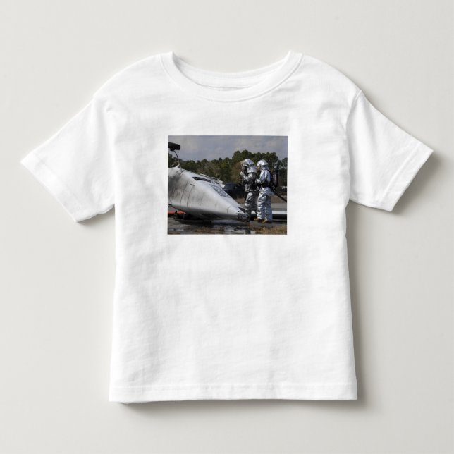 T-shirt Pour Les Tous Petits Les pompiers répondent sur place (Devant)