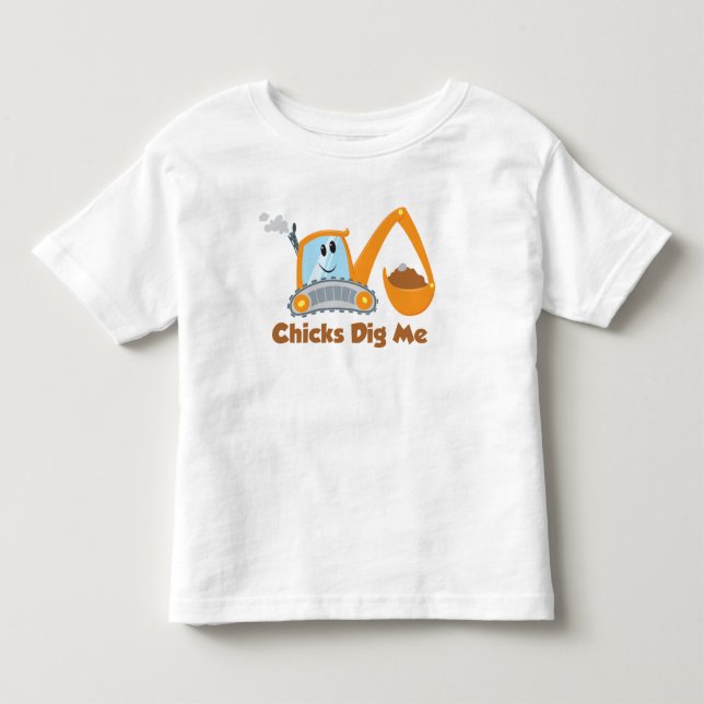T-shirt Pour Les Tous Petits Les poussins me creusent (Devant)
