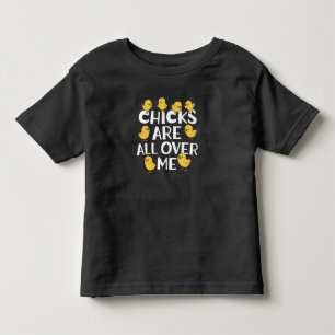 T-shirt Pour Les Tous Petits Les poussins sont partout sur moi drôle de Pâques