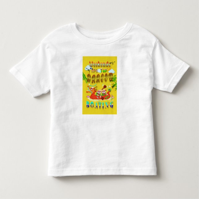 T-shirt Pour Les Tous Petits Les Week-ends Sont Pour Bateau Dragon (Devant)