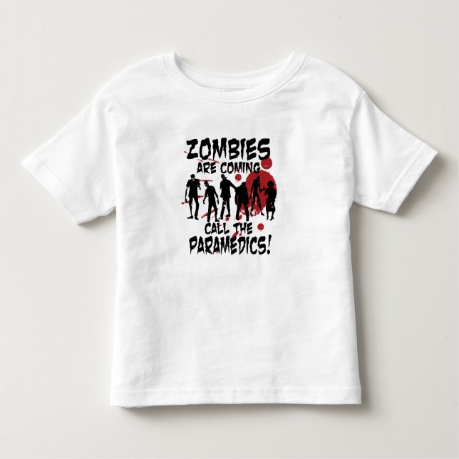 T-shirt Pour Les Tous Petits Les zombis sont prochain appel la chemise d'enfant (Devant)