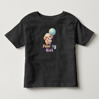 T-shirt Pour Les Tous Petits Let's Pawty Puppy Birthday