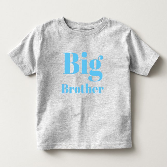 T-shirt Pour Les Tous Petits LETTRE Bleue Lumière Big Brother (Devant)