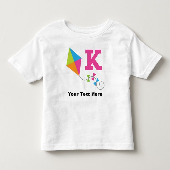 T-shirt Pour Les Tous Petits Lettre d'alphabet de K personnalisée (Devant)