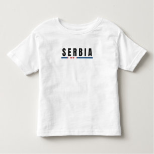 T-shirt Pour Les Tous Petits LETTRE D'Art Moderne Simple Serbie